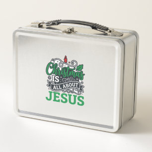 Weihnachten handelt von Jesus Design Metall Brotdose