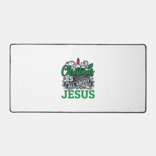 Weihnachten handelt von Jesus Design Schreibtischunterlage
