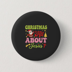 Weihnachten handelt von Jesus Retro Button
