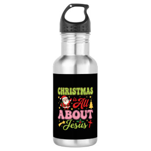 Weihnachten handelt von Jesus Retro Edelstahlflasche