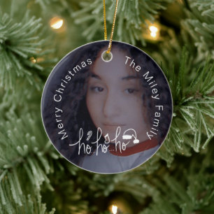 Weihnachten Handgezeichnete Santa-Schrift Familie Keramik Ornament