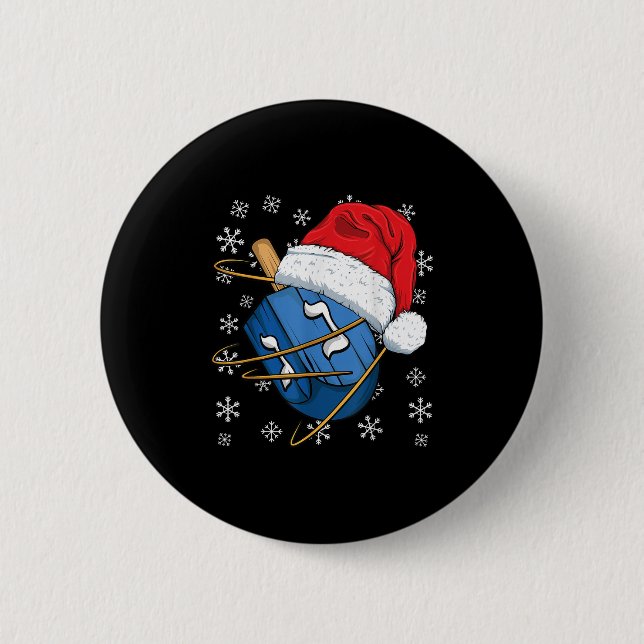 Weihnachten Hanukkah Dreidel Jüdische Designs UniK Button (Vorderseite)