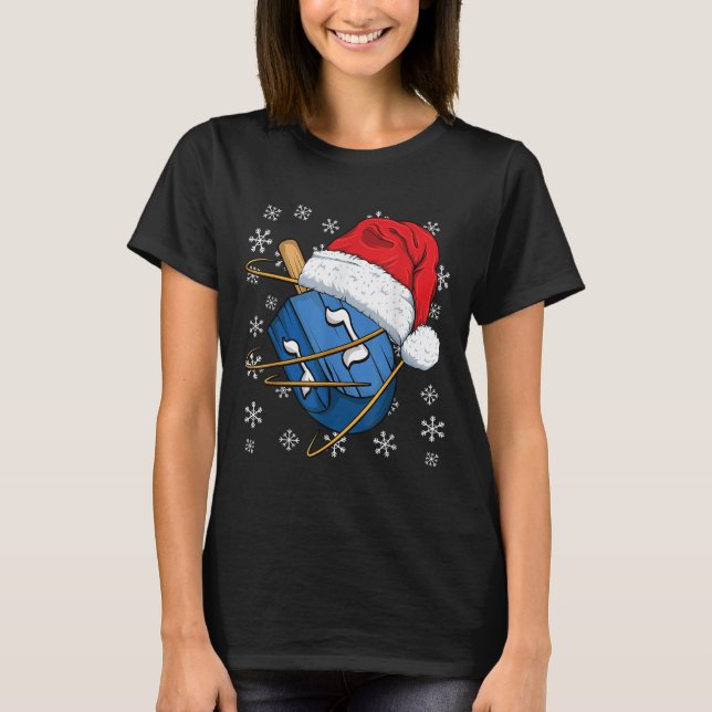 Weihnachten Hanukkah Dreidel Jüdische Designs UniK T-Shirt (Vorderseite)