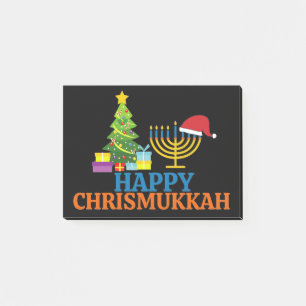 Weihnachten-Hanukkah Happy Chrismukkah Post-it Klebezettel