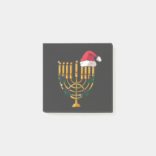 Weihnachten Hanukkah jüdisch Santa Menorah Post-it Klebezettel