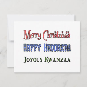 Weihnachten - Hanukkah - Kwanzaa