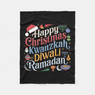 Weihnachten Hanukkah Kwanzaa Diwali Ramadan Fleecedecke