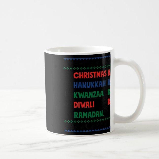 Weihnachten Hanukkah Kwanzaa Diwali Ramadan Funny  Kaffeetasse (Rechts)