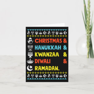 Weihnachten Hanukkah Kwanzaa Diwali Ramadan Funny Karte