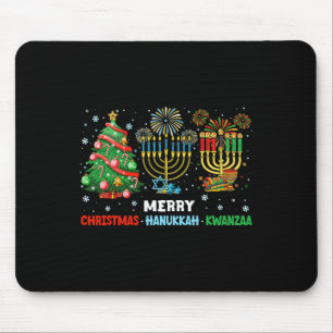 Weihnachten Hanukkah Kwanzaa glückliche Feiertage Mousepad
