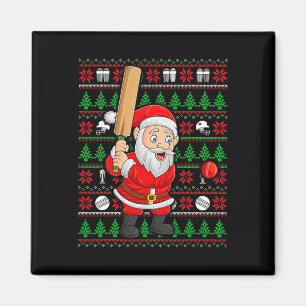 Weihnachten hässlicher Pullover Stil Weihnachtsman Magnet