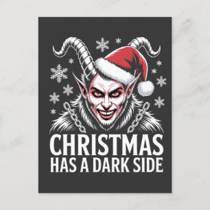 Weihnachten hat eine dunkle Seite Ankündigungspostkarte