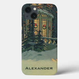 Weihnachten, Haus mit Kränen in Windows Case-Mate iPhone Hülle