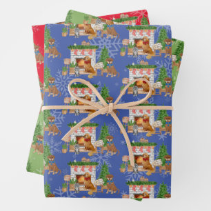 Weihnachten, Havanese, Golden Retriever, Labrador  Geschenkpapier Set