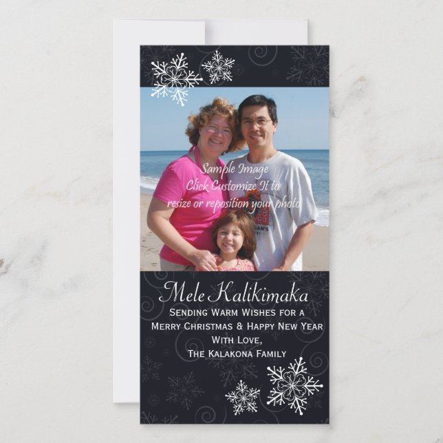 Weihnachten Hawaiianischer Hibiskus Snowflake Foto (Vorderseite)