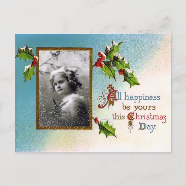 Weihnachten Heilig und Foto Postkarte (Vorderseite)