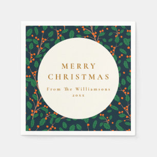 Weihnachten Heilige botanische Vegetation Serviette