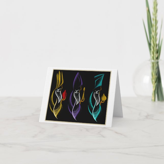 Weihnachten Heilige Drei Könige Stickerei-Stil (Vorderseite)