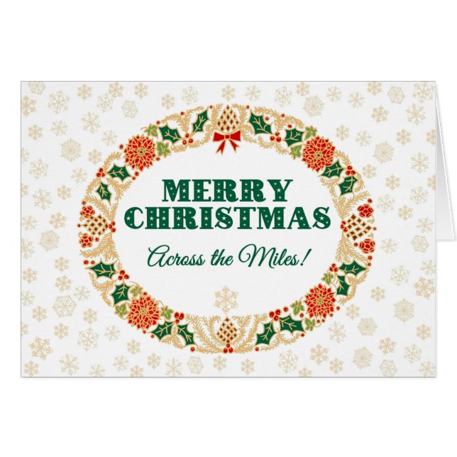 Weihnachten Heiliger Kranz über die Meilen Schneef (Vorderseite (Horizontal))