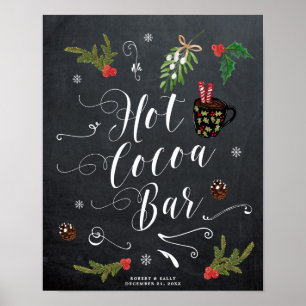 Weihnachten heiße Kakao-Bar heilig Poster