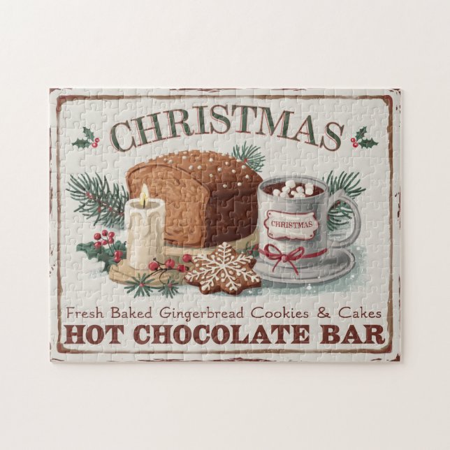 Weihnachten - Heiße Schokolade Bar Puzzle (Horizontal)