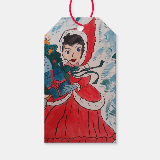 Weihnachten: Helfer Geschenkanhänger (Vorderseite)