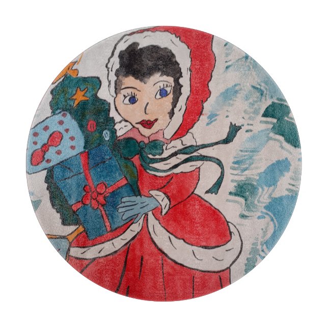 Weihnachten: Helfer Schneidebrett (Vorderseite)