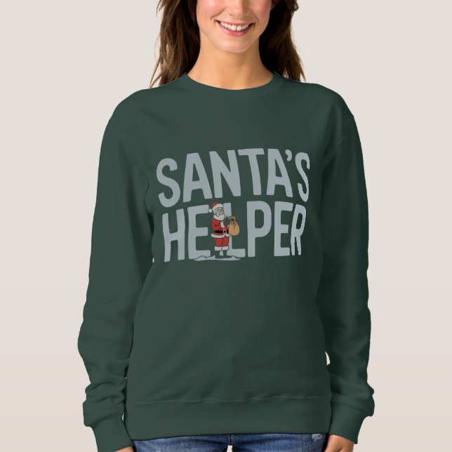 Weihnachten: Helfer Sweatshirt (Vorderseite)