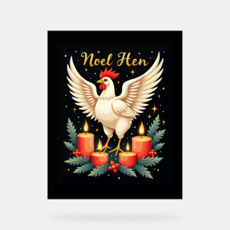 Weihnachten Hen Chicken Acrylschild