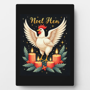 Weihnachten Hen Chicken Fotoplatte