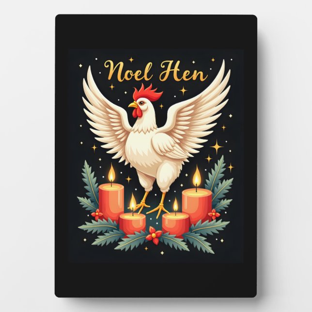 Weihnachten Hen Chicken Fotoplatte (Vorderseite)