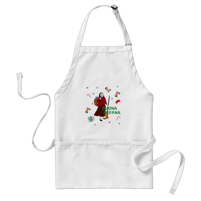 Weihnachten Hexe buona Befana Schürze (Vorne)