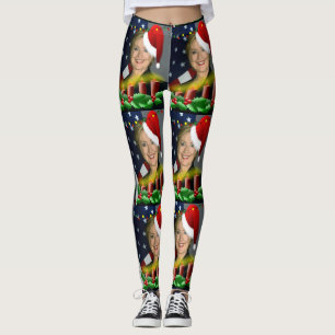 weihnachten hillary clinton legging leggings