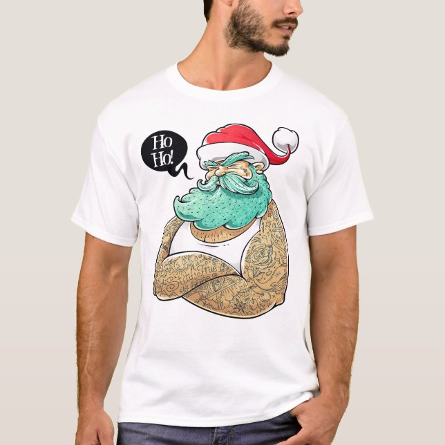 Weihnachten Hipsta Santa Claus T - Shirt (Vorderseite)