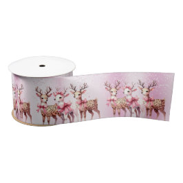 Weihnachten Hirsch Holiday Satin Ribbon Satinband
