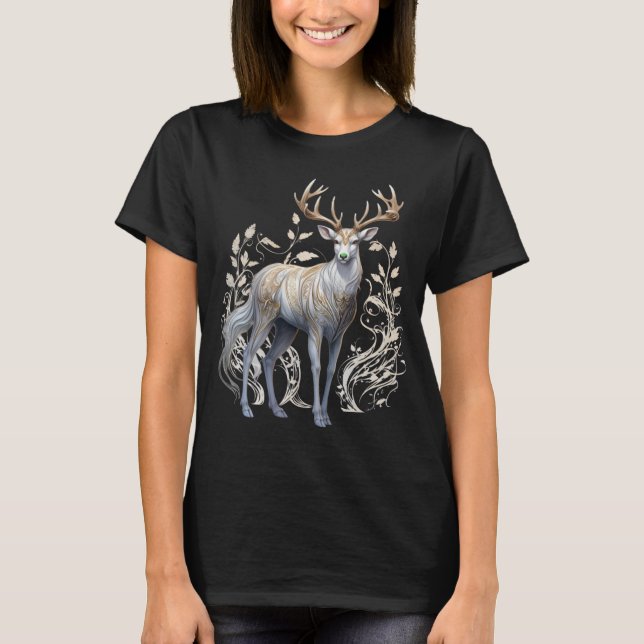 Weihnachten 🎄 Hirsch 🦌 Olivenöl der andere Renti T-Shirt (Vorderseite)