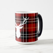 Weihnachten Hirsch Rot Kariert Festive Tasse