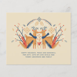 Weihnachten Hirsch Stags Skandinavische Volkskunst