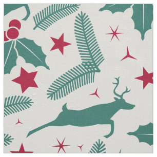 Weihnachten Hirsch Weihnachten Holly Pattern Stoff