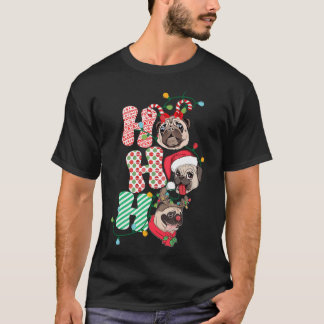 Weihnachten Ho Ho Ho Pug Hund Für Hunde Liebhaber T-Shirt
