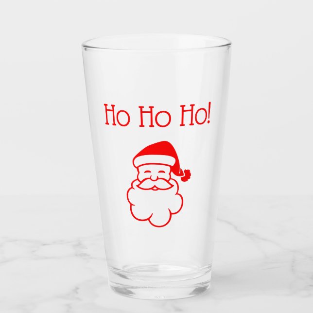 Weihnachten Ho, Ho, Ho! Rot Glas (Vorderseite)