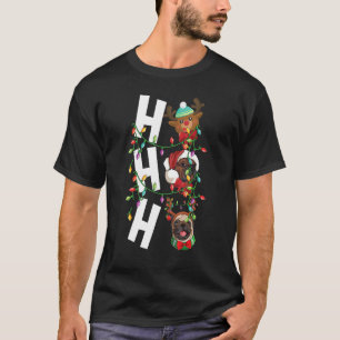 Weihnachten Ho Ho Ho Santa Mops Rentier Freunde Ba T-Shirt