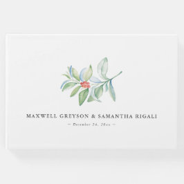 Weihnachten Hochzeit Gästebuch Botanisch