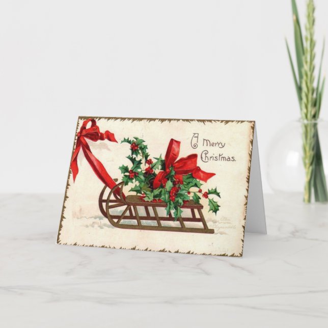 Weihnachten Holly 1909 Ellen Clapsaddle (Vorderseite)