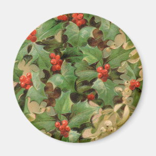 Weihnachten Holly Artwork Design Festival Muster Magnet