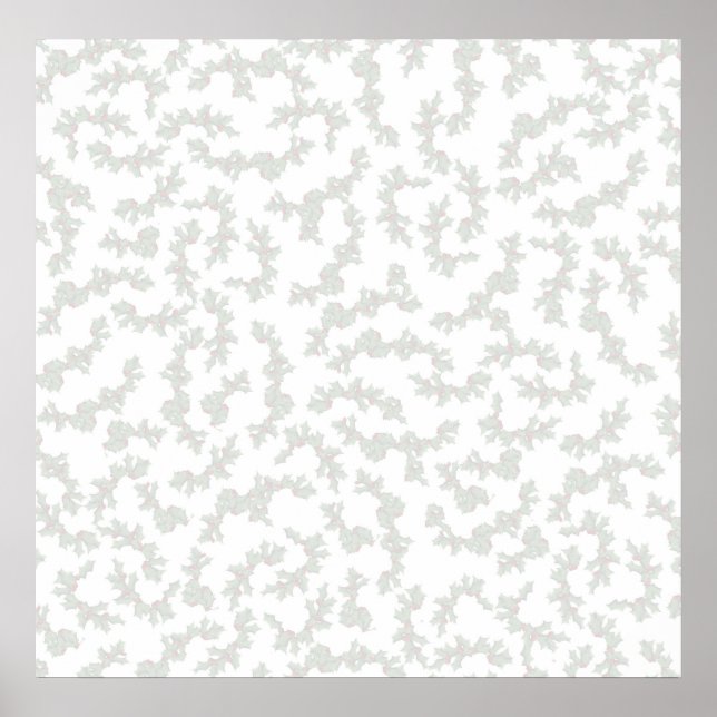 Weihnachten Holly Background - hell Poster (Vorne)