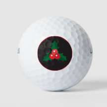 Weihnachten Holly & Berries Golf Balls
