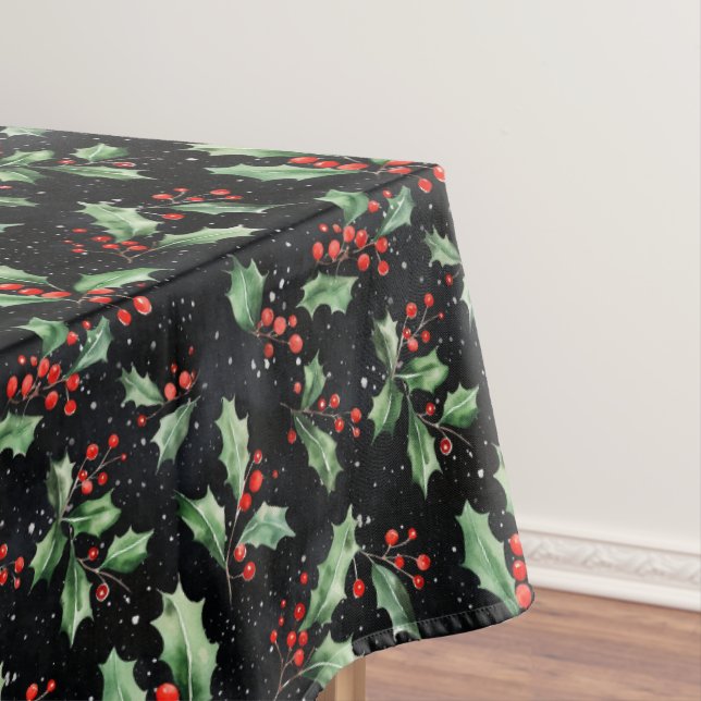 Weihnachten Holly Berries Tischdecke (Beispiel)