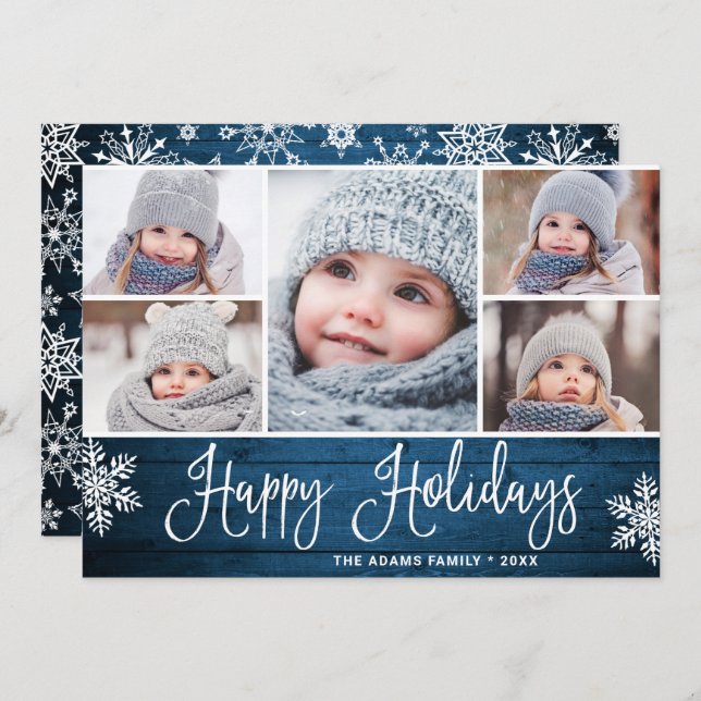 Weihnachten Holly Berry Rustic 5 FOTO (Vorne/Hinten)