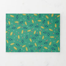 Weihnachten Holly Blätter & Berries mit Schneefloc